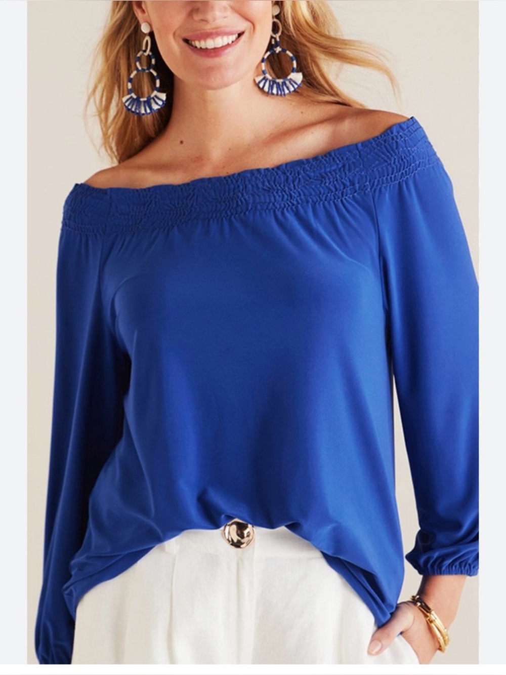 Soft Surroundings Petite Delos Sapphire Top‎ Size PXL